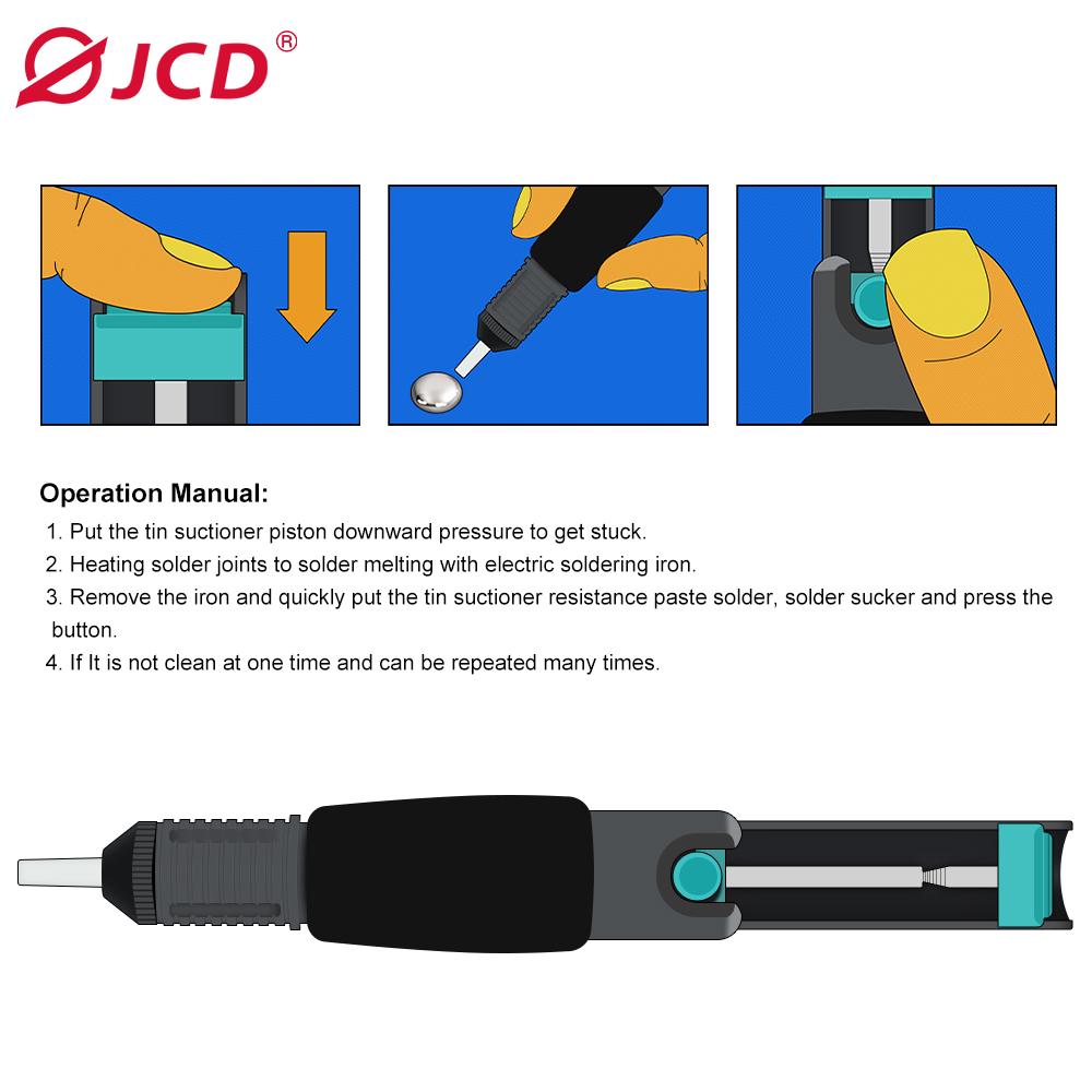 JCD алюминиевый металлический  – обзор и цена Desoldering Pump Solder